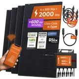 solarway Solarway® Balkonkraftwerk 2000W Komplett Steckdose - ohne Halterung