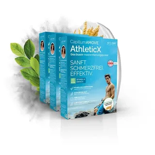 arte fiori® Capillum Amove AthleticX Enthaarungscreme Pulver Schmerzfrei & Geruchlos Vorratspack 3x300g 900 g