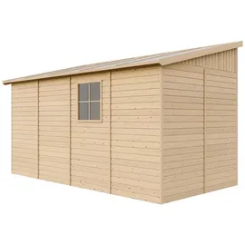 TIMBELA Anbau-Gartenhaus M340A 4 x 2,16 m Beige