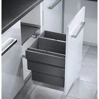 Livingpoint24 Hailo Einbaumülleimer, Schrank 50cm, Frontauszug selbstschließend