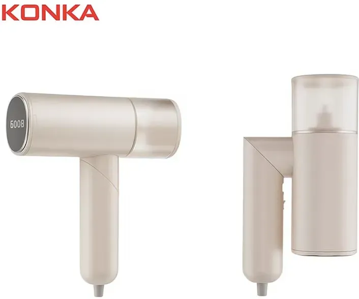 KONKA Faltbarer Kleiderdampfbügeleisen, 1000W Dampfbügeln, 30s Schnellheizung, 150ml Wassertank, Kompakt & Leicht, Reisegeeignet - Rosa