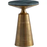 FineBuy Anstelltisch Echter Marmor 40 cm Wohnzimmertisch Grün