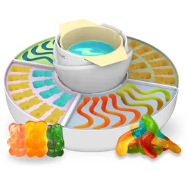 Cecotec 2-in-1, Süssigkeitenmaschine und Schokoladenfondue Fun Kitchen, Weiss, Grau