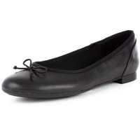 CLARKS Couture Bloom Geschlossene Ballerinas, Schwarz (Black Leather) ,37.5