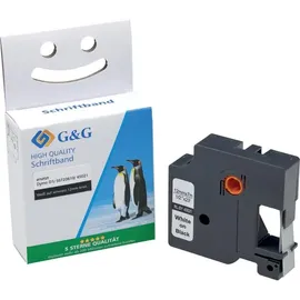 G&G Schriftband ersetzt Dymo D1/ S0720610/45021 12 mm schwarz 1.2 cm