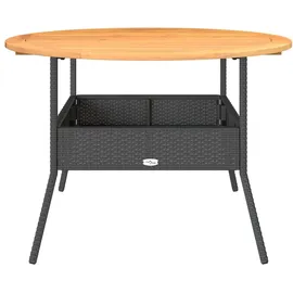 vidaXL Gartentisch Ø 110 x 71 cm Schwarz