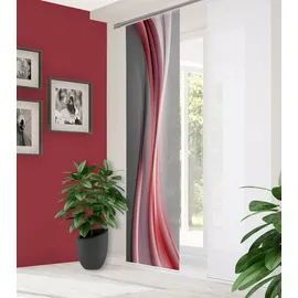 home in green Schiebegardine aus recyceltem Polyester, halbtransparent, Farbe:rot, Größe:245 x 60 cm, Anzahl:1x