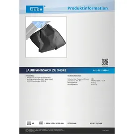 Güde Fangsack für GLS 3000 VST