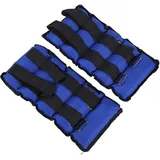 GOTOTOP Knöchelgewicht, Laufgewichte für Fuß- und Handgelenke, Gewichtsmanschetten 2er Set 2.5KG, Oxford, Einstellbar, Blau, Trainingsgewicht