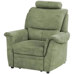 meinSofa Sessel mit Hocker als Auszug Chris , grün , Maße (cm): B: 102 H: 96 T: 92