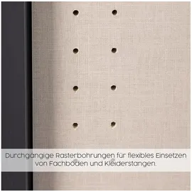 Rauch Drehtürenschrank Holmes 136 x 197 x 54 cm Grau