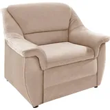 DOMO collection Sessel Lale Mikrofaser 98 x 88 x 93 cm Beige mit Rollen