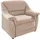 DOMO collection Sessel Lale Mikrofaser 98 x 88 x 93 cm Beige mit Rollen