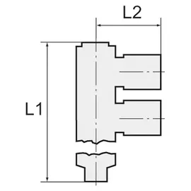 Riegler T-Mehrfachvert. 3fach, Stecknippel 10 mm »Blaue Serie«Schl.- Ø3x6