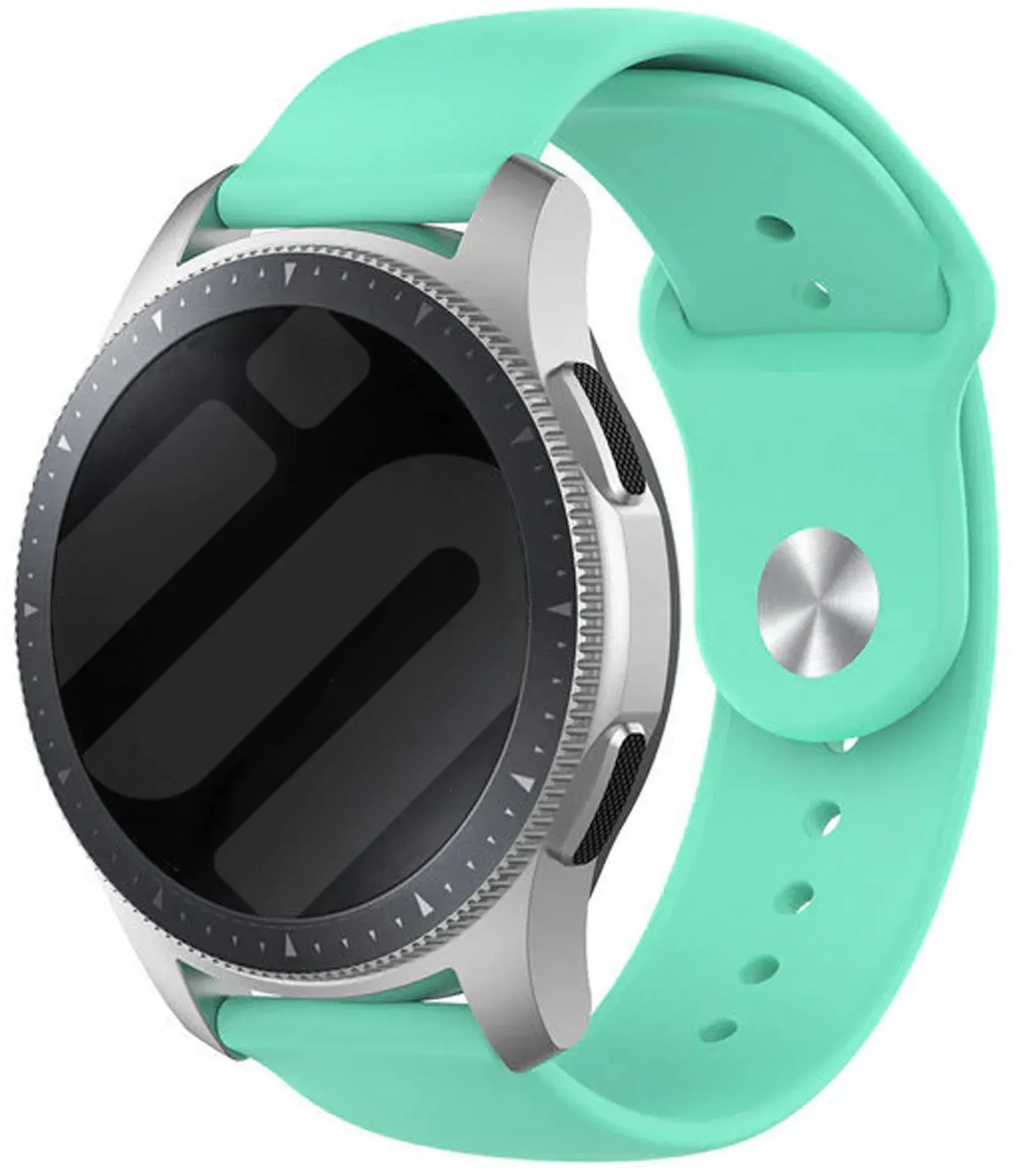 Strap-it Coros Pace 3 Armband Silikon 'Sport' für Coros Pace 3 - Aqua - Druckknopf Verschluss