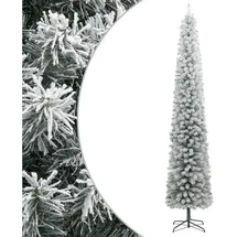 vidaXL Weihnachtsbaum Schlank mit Ständer Beschneit 300 cm PVC