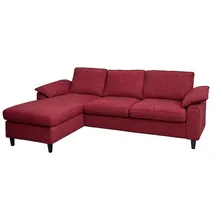 Mendler Eckcouch Stoff 3-Sitzer Rot