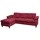 Mendler Eckcouch Stoff 3-Sitzer Rot