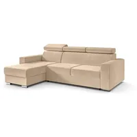 Altdecor Ecksofa mit Schlaffunktion und Bettkasten, Polstercouch in L-Form,