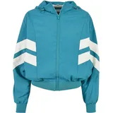 URBAN CLASSICS Crinkle Batwing Jacke Water Green / Whitesand 4XL