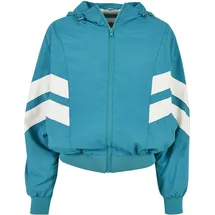 URBAN CLASSICS Crinkle Batwing Jacke Water Green / Whitesand 4XL