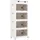 Costway Aufbewahrungsbox 54,5 x 34,5 x 132 cm 4-tlg. weiß
