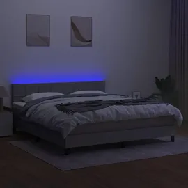 vidaXL Boxspringbett 160 x 200 cm Hellgrau