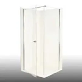 Dusbad Vital 2 Duschkabine mit Drehtür links 80 x 97 cm weiß ESG-Glas