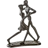 Casablanca modernes Design Casablanca Skulptur Dancing, Deko Figur Braun, Metall Statue Wohnzimmer, Büro Dekoration H. 17 cm x B. 13 cm - Moderne Skulpturen, Metallfiguren, Liebe u. Couple Hochzeit