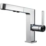Waschtischarmatur Mit Ausziehbarer Brause Und 2 Strahlarten, Chrom