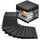 Eyepower Bodenschutzmatten 30 x 30 x 1 cm, 36er Set Schwarz,