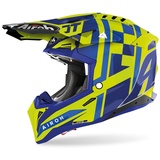Airoh Aviator 3 TC21 Motocross Helm, blau-gelb, Größe S