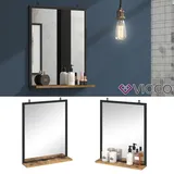 Vicco Badspiegel Fyrk Vintage Badezimmerspiegel mit Ablage Wandspiegel für Bad