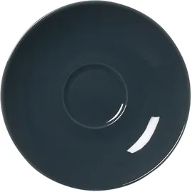 Ritzenhoff & Breker Doppio Espressountertasse, 1 Stück, Anthrazit, ø 12 cm, Espresso Unterteller mit farbigem Rand, Untere aus Porzellan, Spülmaschinengeeignet