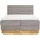 OTTO home Boxspringbett OTTO HOME "JENNA in verschiedenen Farben und Breiten erhältlich", grau (argento), B:164cm L:216cm, Komplettbetten, Boxspringbett, LED-Beleuchtung, mit zertifizierten, recycelten Bezugsstoffen