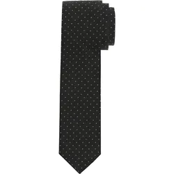 Krawatte OLYMP "Seidenkrawatte", Damen, schwarz, Seide, Minimalmuster, klassisch, Krawatten
