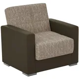 Sessel - braun - mit Liegefunktion und Staukasten Sessel Cocktailsessel