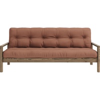 Schlafsofa KARUP DESIGN "KNOB" Sofas Gr. B/H/T: 205 cm x 79 cm x 95 cm, gleichschenklig, Carob Brown lackiert, braun (clay brown) Einzelsofas