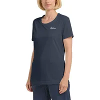 Jack Wolfskin Tech Kurzarm-t-shirt - Midnight Sky - L