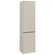 Villeroy & Boch Subway 3.0 Hochschrank 40 x 171 x 36,2 cm Cashmere Grey/Volcano Black Glas/Holz/Spanplatte