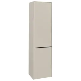 Villeroy & Boch Subway 3.0 Hochschrank 40 x 171 x 36,2 cm Cashmere Grey/Volcano Black Glas/Holz/Spanplatte