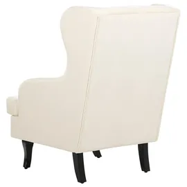 Beliani Sessel, Weiß, Schwarz, Textil, 65x100x85 cm, Wohnzimmer, Sessel, Polstersessel