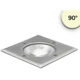 ISOLED Bodeneinbaustrahler Edelstahl 12,5 x 12,5 cm 7W 470lm IP67 warmweiß silber