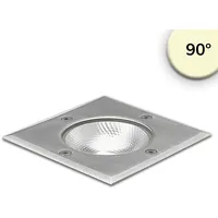 ISOLED Bodeneinbaustrahler Edelstahl 12,5 x 12,5 cm 7W 470lm IP67 warmweiß silber