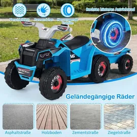 Costway Elektroquad Kinder Elektro-Quad blau (Weiß)