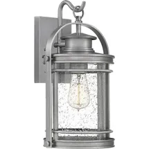 quintiesse Außenleuchte Aluminium Glas 38,2 cm E27 IP44 grau transparent