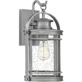 quintiesse Außenleuchte Aluminium Glas 38,2 cm E27 IP44 grau transparent