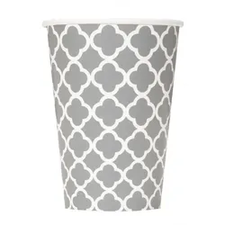 6 Becher Quatrefoil silber
