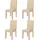 MCW Esszimmerstuhl Littau Kunstleder Creme 4er Set