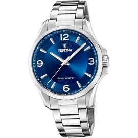 Festina Edelstahl Herren Uhr Armbanduhr silber Luxus D2UF20656/2 - Silber